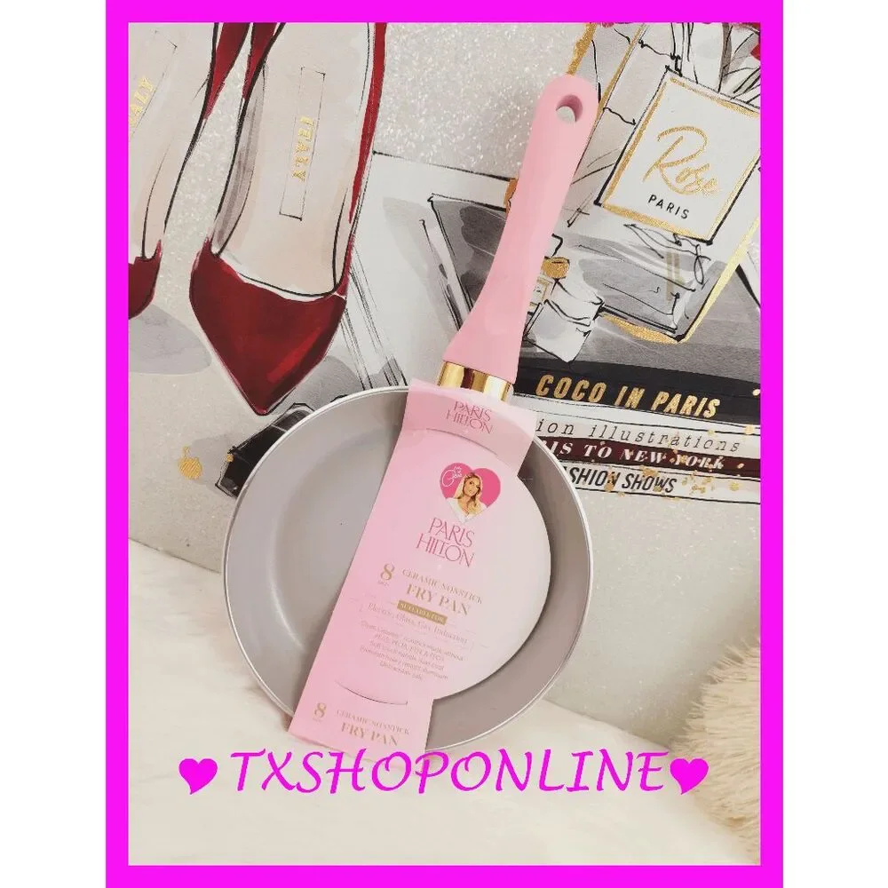 💗🍳{Paris Hilton} Pink Ceramic nonstick fry pan 🍳💗 NEW
